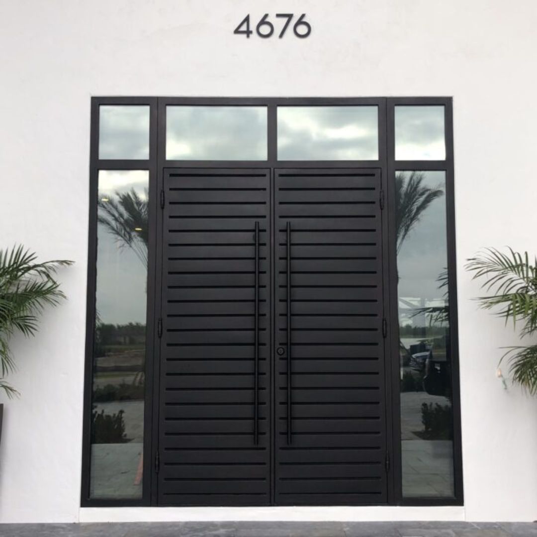 iron doors on a home